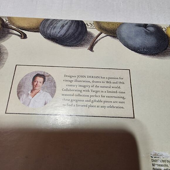 John Derian company tablecloth 60''in x 104'' made 100% cotton - Picture 5 of 7